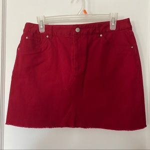 Forever 21 Red Denim Skirt